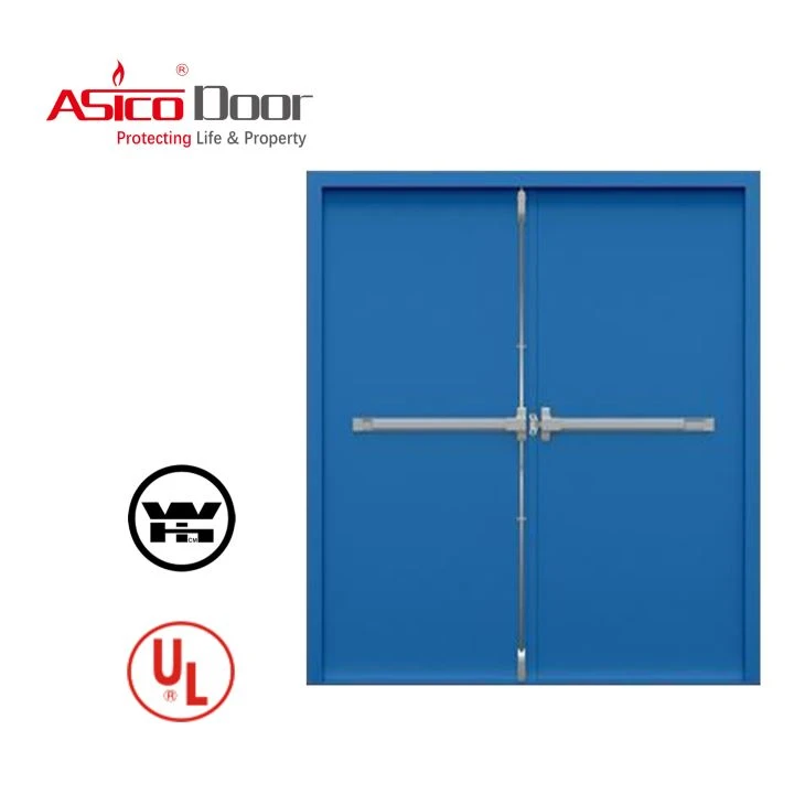 Porta corta-fogo dupla em aço